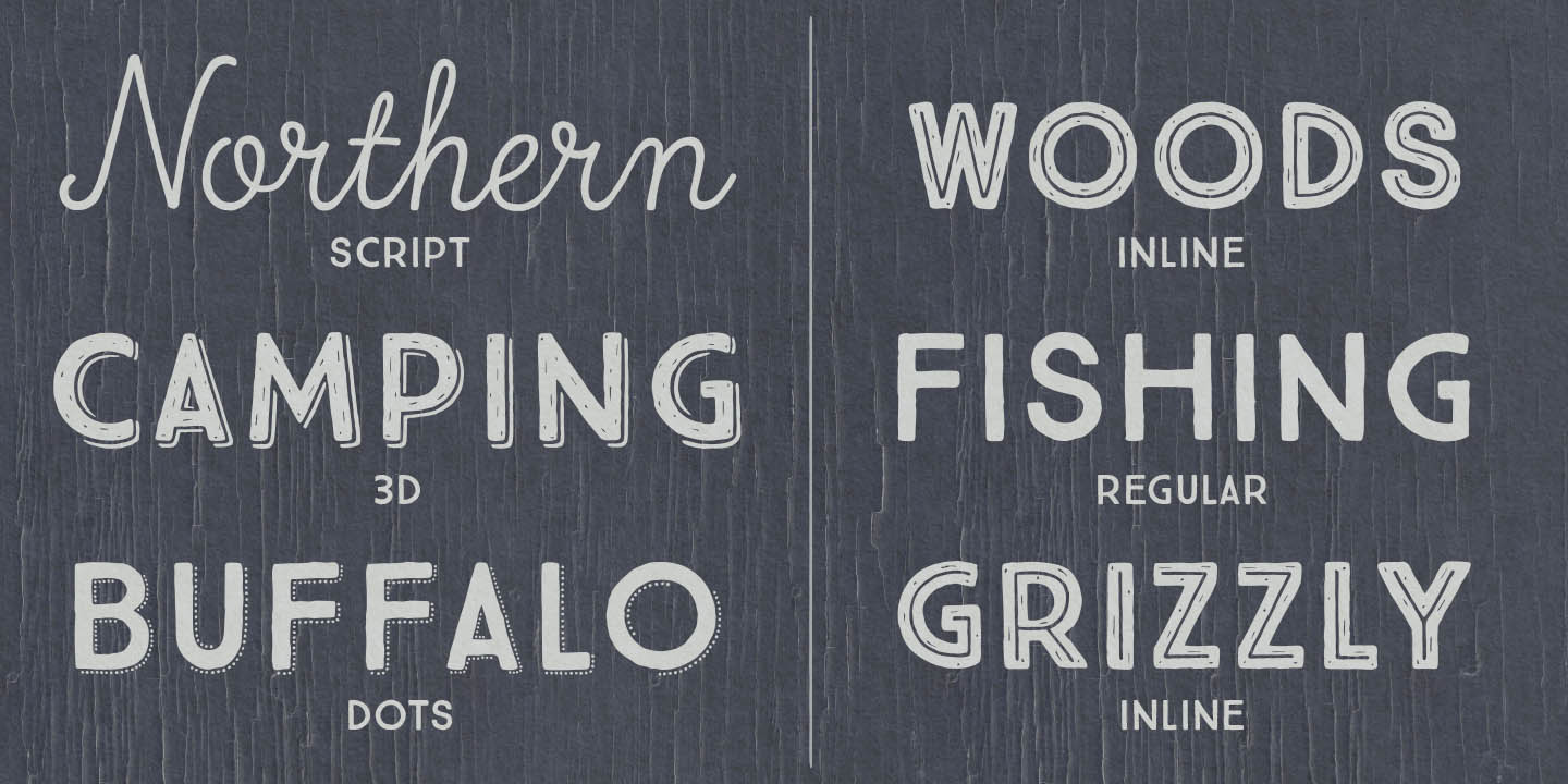 True North Rough Font preview